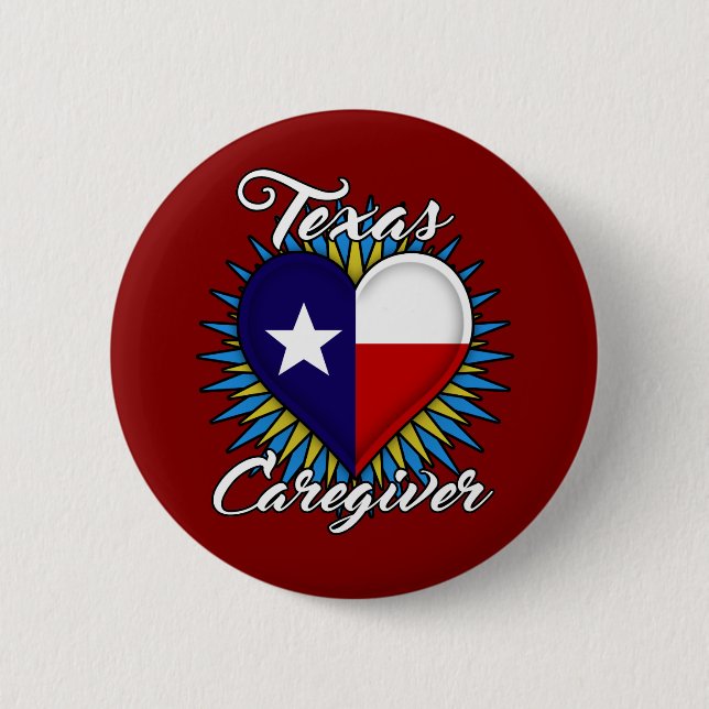 Badge Rond 5 Cm Bouton rond de travailleur social du Texas (Devant)