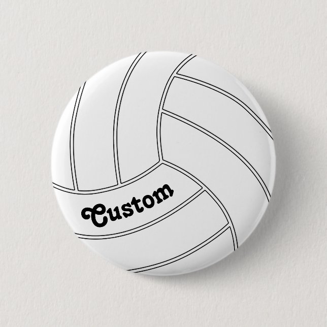 Badge Rond 5 Cm Bouton rond de volley-ball PERSONNALISABLE (Devant)