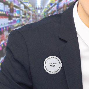 Badge Rond 5 Cm Bouton rond design noir et blanc de marque commerc