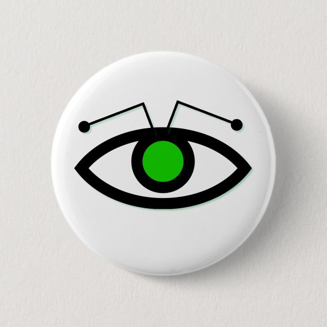 Badge Rond 5 Cm Bouton rond d'oeil étranger (Devant)