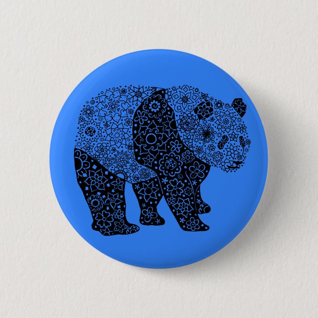 Badge Rond 5 Cm Bouton rond d'ours panda Artsy (Devant)