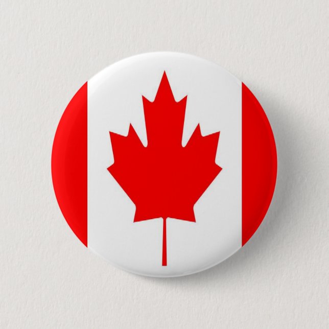 Badge Rond 5 Cm Bouton rond drapeau canadien (Devant)