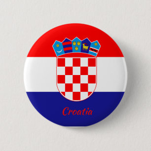 Badge Rond 5 Cm Bouton rond Drapeau Croatie
