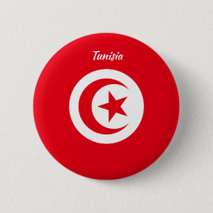 Badge Rond 5 Cm Bouton rond Drapeau tunisien