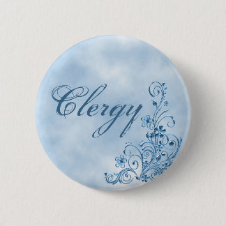 Badge Rond 5 Cm Bouton rond du clergé : Sky Blue Elegance