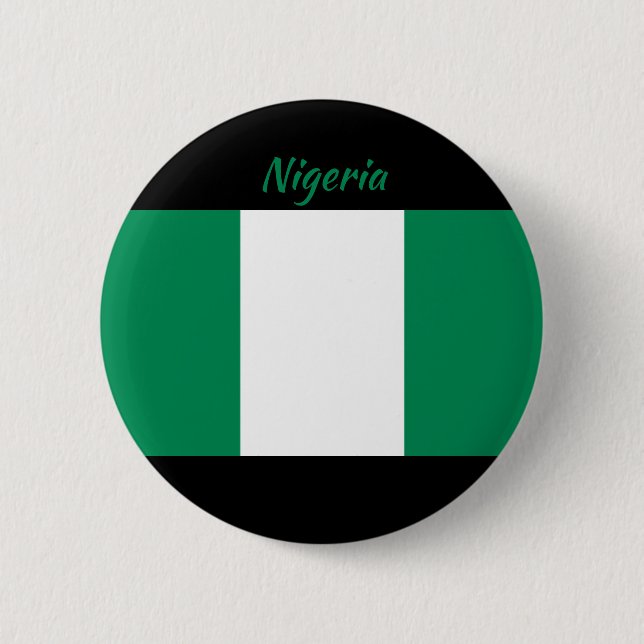 Badge Rond 5 Cm Bouton rond du drapeau du Nigeria (Devant)