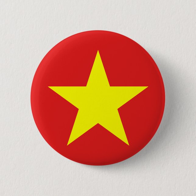 Badge Rond 5 Cm Bouton rond du drapeau du Vietnam (Devant)