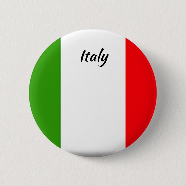 Badge Rond 5 Cm Bouton rond du drapeau italien (Devant)