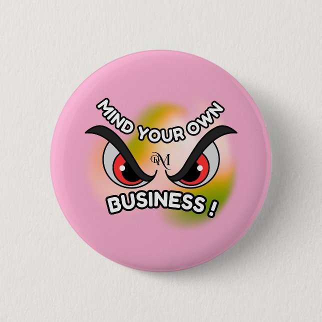 Badge Rond 5 Cm Bouton rond : Faites attention à vous (rose) (Devant)
