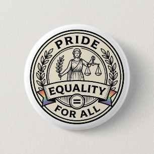 Badge Rond 5 Cm Bouton rond Fierté Égalité Pour Tous