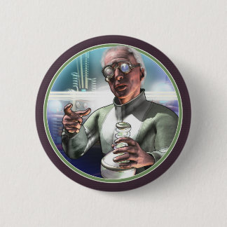 Badge Rond 5 Cm Bouton rond fou du scientifique #1