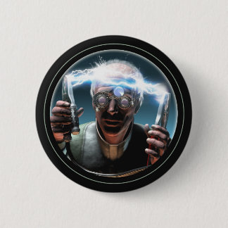 Badge Rond 5 Cm Bouton rond fou du scientifique #2