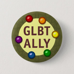 Badge Rond 5 Cm Bouton rond GLBT Ally Baubles