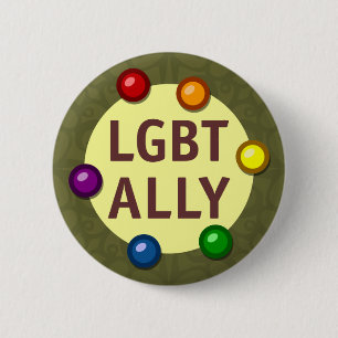 Badge Rond 5 Cm Bouton rond LGBT Ally Baubles