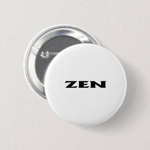 Badge Rond 5 Cm Bouton rond noir blanc standard Zen