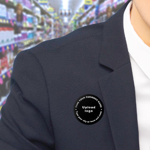 Badge Rond 5 Cm Bouton rond noir de marque commerciale