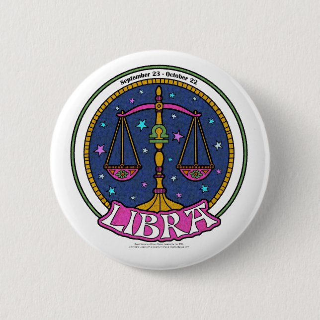 Badge Rond 5 Cm Bouton rond NP Libra 2 1/4" (Devant)