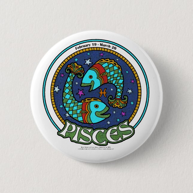 Badge Rond 5 Cm Bouton rond NP Pisces (Devant)