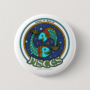 Badge Rond 5 Cm Bouton rond NP Pisces