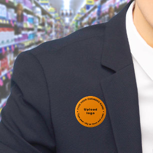 Badge Rond 5 Cm Bouton rond orange de marque commerciale