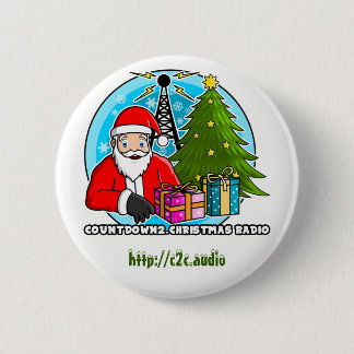 Badge Rond 5 Cm Bouton rond par radio de Countdown2.Christmas