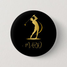 Bouton rond personnalisé avec conception de golf