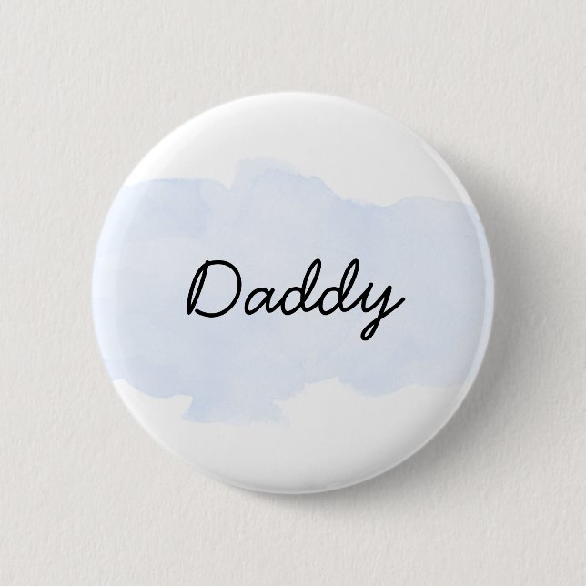 Badge Rond 5 Cm Bouton rond pour le papa avec le nuage bleu (Devant)