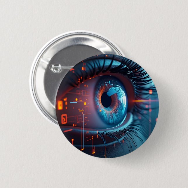 Badge Rond 5 Cm Bouton rond Quantum Eye (Devant & derrière)