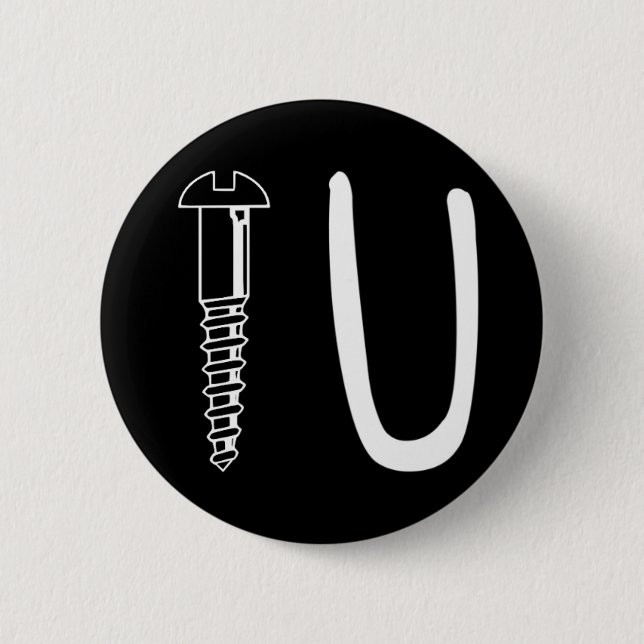 Badge Rond 5 Cm Bouton rond Screw U (Devant)