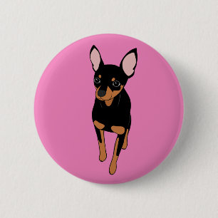 Badge Rond 5 Cm Bouton rond standard de Pin de minute de Pinscher