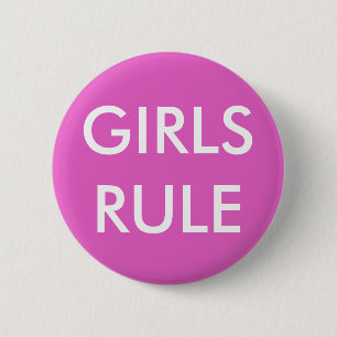 Badge Rond 5 Cm Bouton rond standard de RÈGLE de FILLES