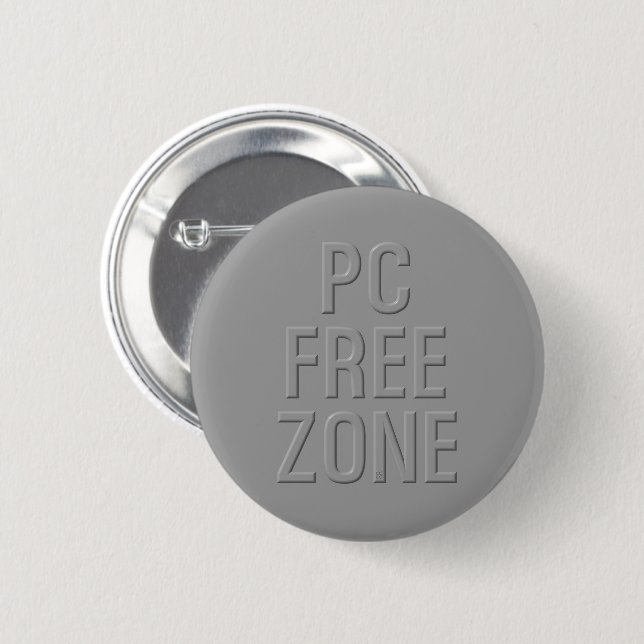 Badge Rond 5 Cm Bouton rond standard gris de zone libre de PC (Devant & derrière)