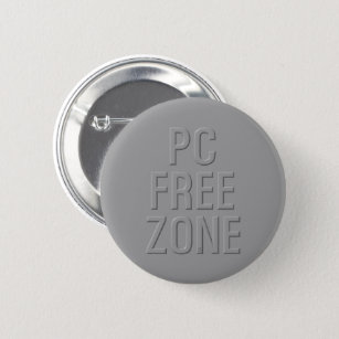 Badge Rond 5 Cm Bouton rond standard gris de zone libre de PC