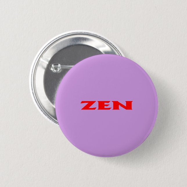 Badge Rond 5 Cm Bouton rond standard lilas rouge zen (Devant & derrière)