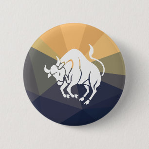 Badge Rond 5 Cm Bouton rond Taurus. Bouton Bull