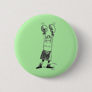 Badge Rond 5 Cm Bouton rond vert gagnant