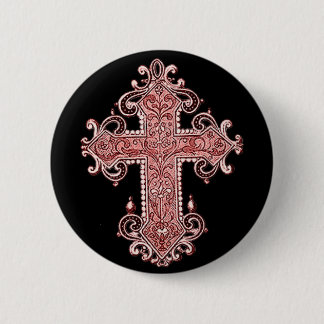 Badge Rond 5 Cm Bouton rond Vintage d'art de la Croix de Bourgogne