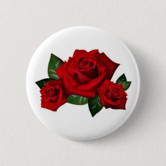 BADGE ROND 5 CM BOUTON ROSE