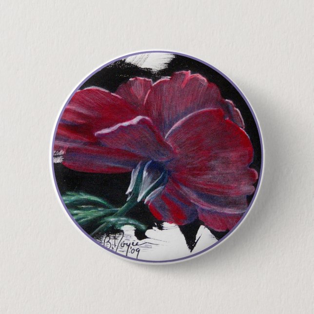 Badge Rond 5 Cm Bouton rose (Devant)