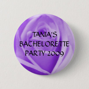 Badge Rond 5 Cm Bouton rose de lavande de PARTIE de BACHELORETTE