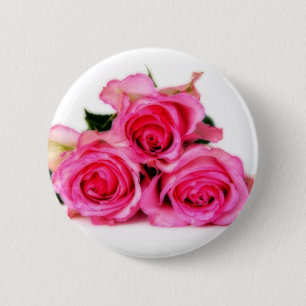 Badge Rond 5 Cm Bouton rose de roses