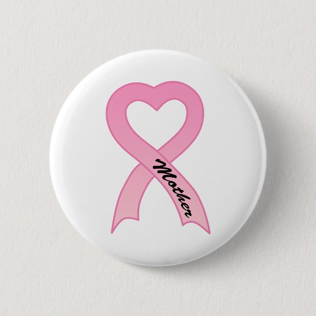 Badge Rond 5 Cm Bouton rose de ruban de mère (Devant)