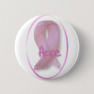 Badge Rond 5 Cm bouton rose d'espoir de ruban