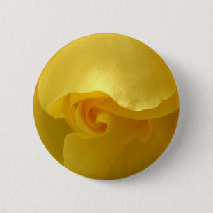 Badge Rond 5 Cm Bouton rose jaune