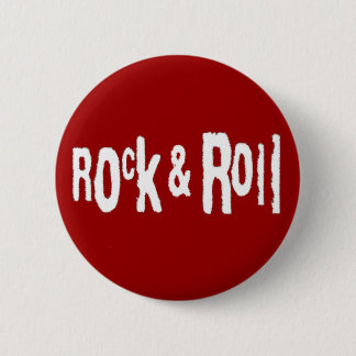 Badge Rond 5 Cm Bouton rouge de roche et de petit pain
