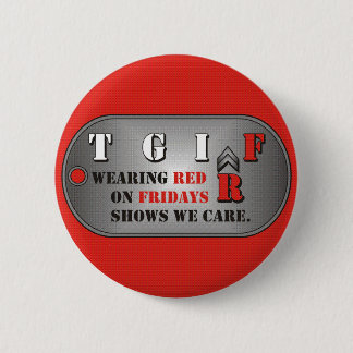 Badge Rond 5 Cm Bouton rouge de vendredi
