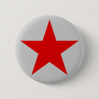 Badge Rond 5 Cm Bouton rouge d'étoile