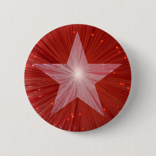 Badge Rond 5 Cm Bouton rouge d'étoile