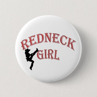 Badge Rond 5 Cm Bouton rouge fille