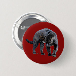 Badge Rond 5 Cm Bouton rouge Jaguar Diablo